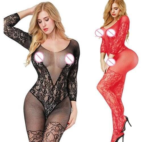 Sexy Lingerie Porno Sexy Costumes Lenceria Mujer Transparent Erotic Langerie Lingerie Feminina Intimate Long Sleeves Qq345