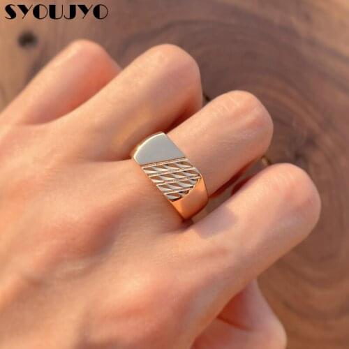 SYOUJYO Gold Rings For Men