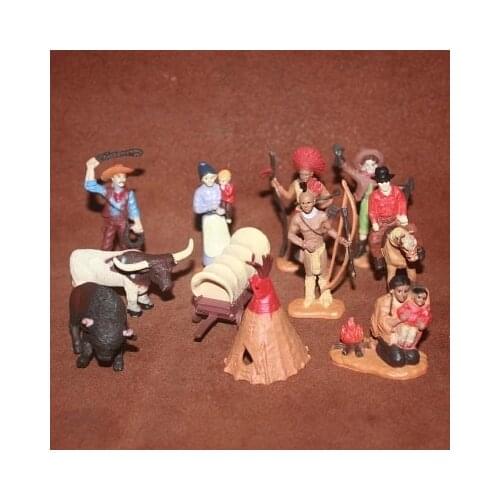 Solid pvc figure SimulationThe simulation model toy model Cowboys Indians