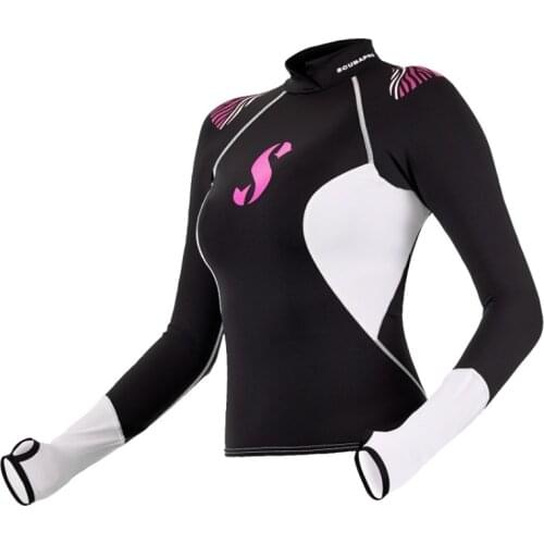 Scuba Diving UV Protection 80+ Trilastic Rash Guard Womens Rashguard Long Sleeve