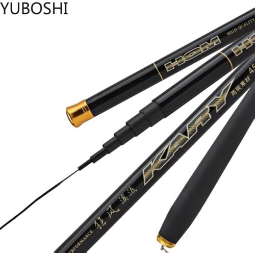 YUBOSHI Carp Feeder Fishing Rod Carbon Fiber Telescopic Rods Hand Pole 3.6-6.3m Freshwater Saltwater Stream Rods Tackle Vara