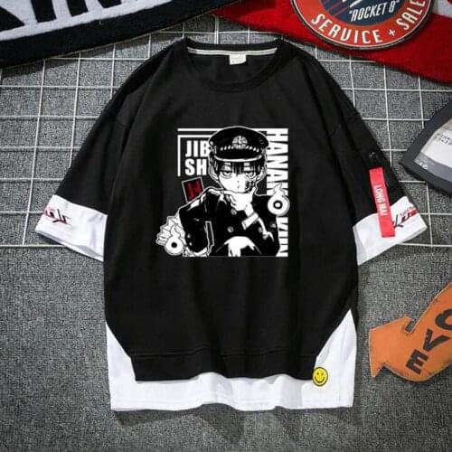 Yugi Amane Toilet-Bound Hanako Kun Top T-shirt Black White Tee T Shirt Cotton Streetwear Cosplay Costume Teenager Shirt