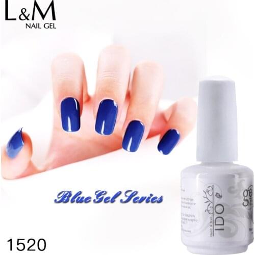 1pc IDO Nail Gel polish classic Blue Series Color High technology.High quality UV Nails Gel polish beauty soak off led Glue