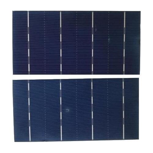 24V solar panel DIY solar cell 156mm x 78mm polycrystalline solar cell 0.5V 2W defective appearance Low price 50pcs/lot