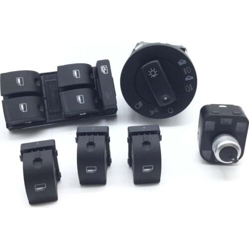 6pcs Window Panel Headlight + Mirror Switch Control For Audi A4 B6 Sedan 8E0941531A,8ED959851,8E0959855,4FD959565,8E0 941 531A