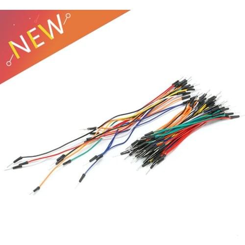 65pcs/sets Male to Male Flexible Breadboard Line Jumper Cable Wires for Arduino Bread board lines Connecting line Loaf ligation