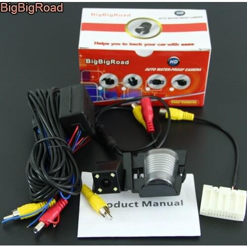 BigBigRoad Car Rear View Backup Parking Camera With Adapter For Jeep Wrangler Rubico Sahara Unlimited 2013 2014 2015 2016