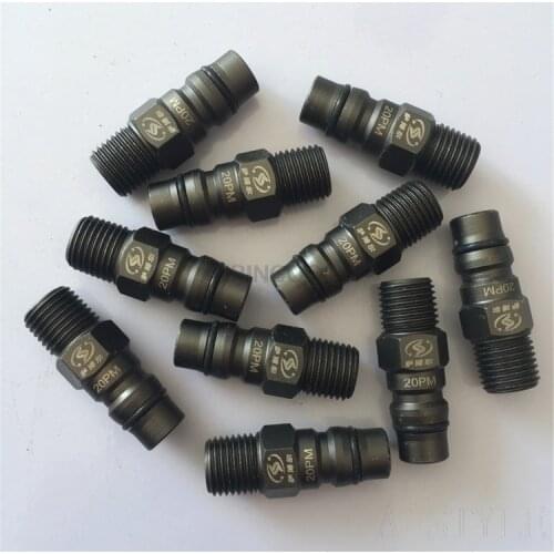 For male self-locking quick coupling small wind gun pneumatic rod tire pressure gauge gun with intubation 8/10 male threaded