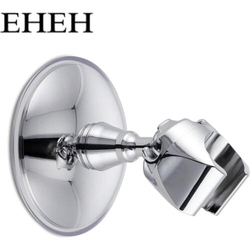 EHEH Portable Bathroom Shower head Holder Chromeplate Abs Suction Cup No Drill Shower Holder Shower Bracket