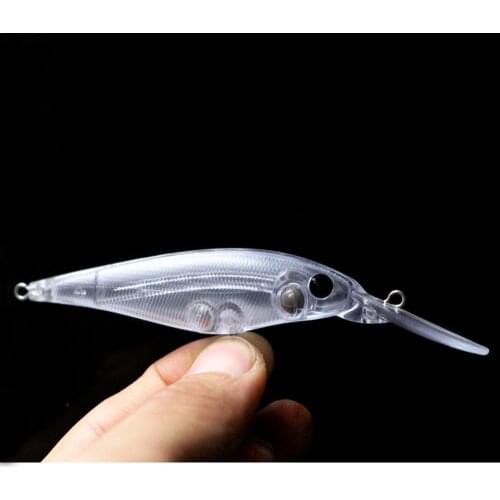 GYFISHING 20 Pcs Unpainted Fishing Lure Shad Medium Divers Minnows Hard Baits Body