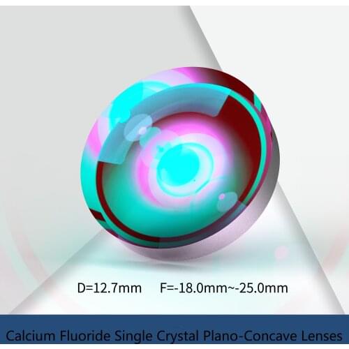 Customized Zinc Selenide ZnSe Plano-concave Lens Diameter 25.4mm Focal Length -200 / 100/75/50 / 25.4mm Coating IR2