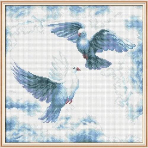 The Peaceful White Dove 5D DIY Animal Diamond Painting Full Drill Square Diamond Embroidery Icons Picture of Rhinestones Mosaic