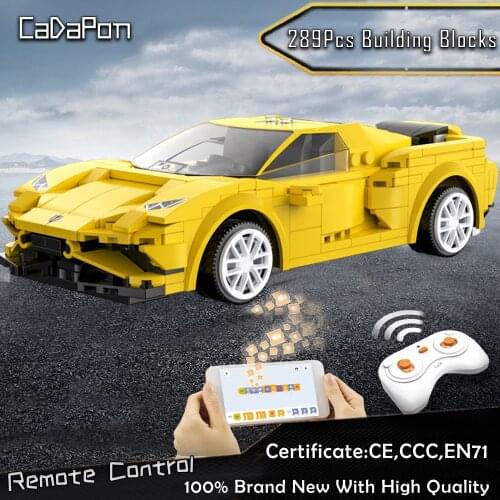 Cada City Remote Control Racing Car Compatible MOC Building Blocks Technical RC Super Sports Car Bricks Children Boys Gifts Toys