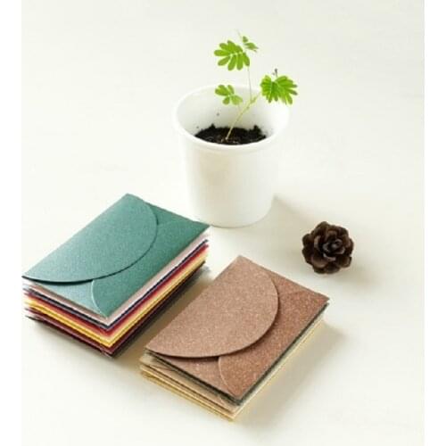 10 PCS Retro Chinese Style Romantic Mini Pearlescent Paper Envelopes Random Color Delivery