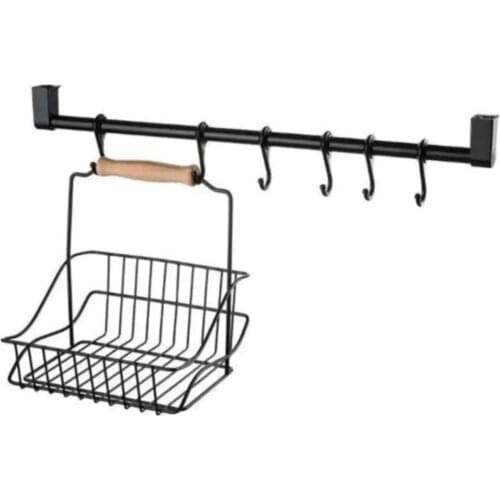Hausgerate Wrought Iron Metal Basket Strap And Hook Kitchen Products Handy Hanger