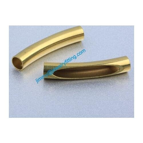 Jewelry findings Brass metal tube beads spacer beads Bent tube Beads for jewelry making 5*27*0.3mm