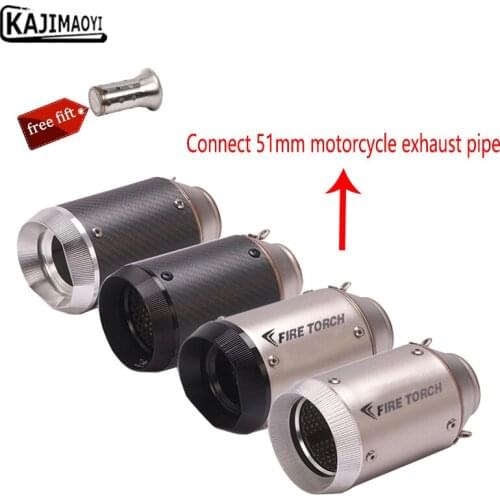 Motorcycle Exhaust Modified 51mm Exhaust Pipe DB Killer Link Muffler Slip On For YZF-R1 FZ1 MT 07 XJ6 MT09 YZFR125 ZR600 ER-6N