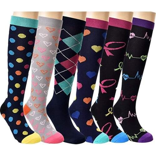 Unisex Compression Socks Outdoor Sport Socks Fit For Bicycle Socks Ski Travel Nurses Shin Splints Flight Men Socks