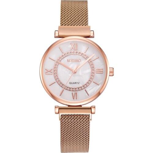 2021 Hot Foreign Trade New Leisure Fashion Watch Jitter Network Red with Magnet with Female Watch Water Drill Roman Quartz Watch
