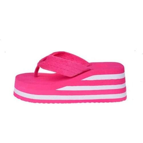 New Summer Sexy Women Slippers Woman Leisure High Platform Flip Flops Women Beach Wedges Platform Slippers Casual Sandals Female