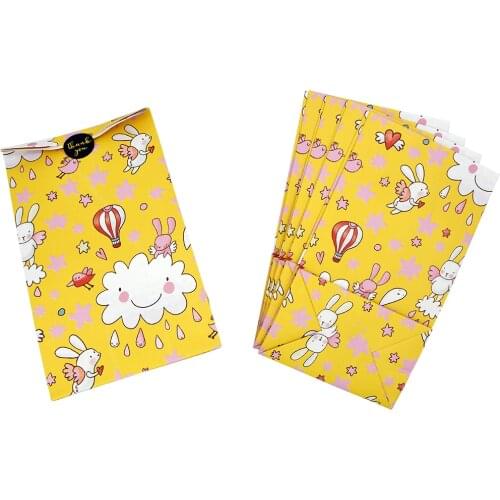 5pcs Party Gift Bag Paper Package for Candy Sweet Wedding Present Packaging 22X12.5X7.5cm