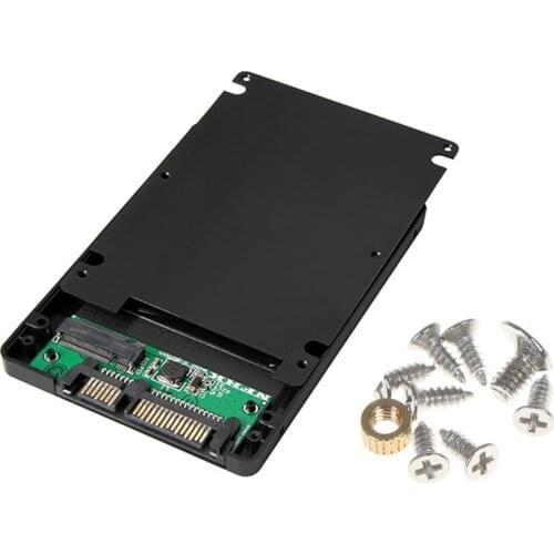 B Key M.2 NGFF (SATA) SSD To 2.5" SATA3 Adapter Solid State Hard Drive With Case Box Screw Black/White Optional