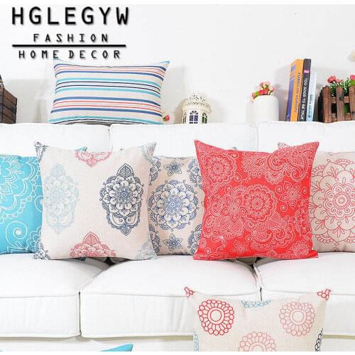Digital Printing Pillow Case Throw Pillowcase Cotton Linen Printed Pillow Covers Office Home