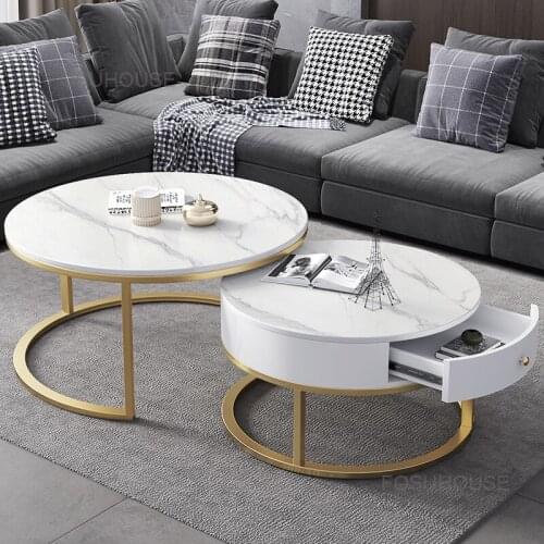 Family Rock Plate Coffee Tables Northern Europe Simple Home Furniture Modern Living Room Coffee Table Tea Table Sofa Side Table