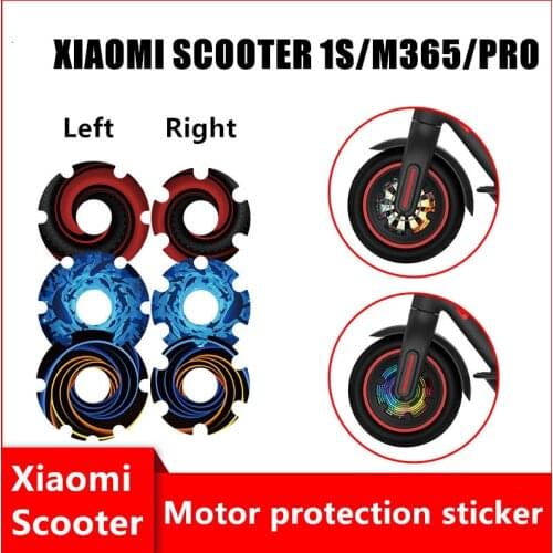 1SET Scooter Wheel Motor Protection Reflective Sticker For Xiaomi Mijia M365 & Pro 1s Electric Scooter M365 Pro 2 Accessories