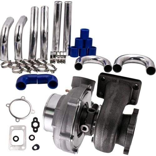 GT35 GT3582 Turbo + 2.5" 64mm Intercooler Pipe For Nissan R32 R33 R34 RB25 RB30 Turbocompressor Turbine