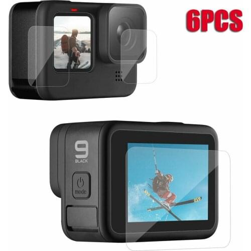 3PCS/6Pcs For GoPro Hero 9 Black Tempered Glass Screen Protector Protective Film Protection for Gopro 9 Camera Accessories