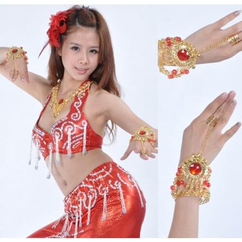 2016 Cheap Sexy women belly dance hand chains brand new belly dancing bracelet accessories for sale 3 colors available