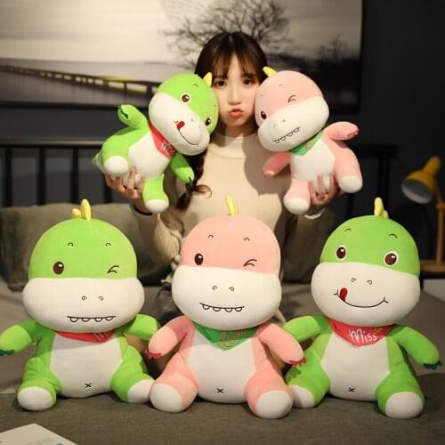 1pc 45/60CM kawaii Sitting Dinosaur Plush Toys Cute Stuffed Soft Animal Pillow for Children Baby Girls Lovely Birthday Gifts