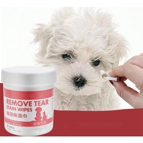 100 Pcs/bottle Grooming Pet Dog Health Care Round White Wipes For Dogs Cats Other Pet to Clean the Tears Stains Diameter 5cm New