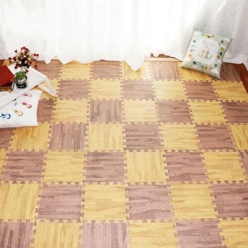 30cm Kindergarten Puzzle Floor Mat Home Bedroom Wood Grain Mosaic Climbing Mat eva Non-slip Children Foam Floor Mat