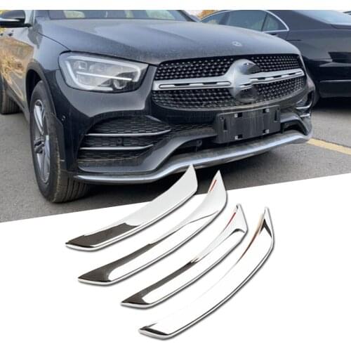 4 Pcs Front Fog Lamp Trim Fender Vent Outlet Fog Light Cover For Mercedes-Benz GLC Class 2020