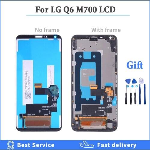 5.5" LCD For LG Q6 LCD Display Touch Screen Digitizer Assembly Frame For LG Q6 LG-M700 M700A M700A US700 M700H LCD with Tools