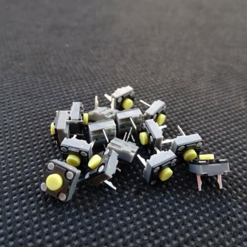 69HA 2pcs Micro Switch 6*6*4.3 mm Square Silent Switch Button Mouse DIP Microswitch Tact Switch