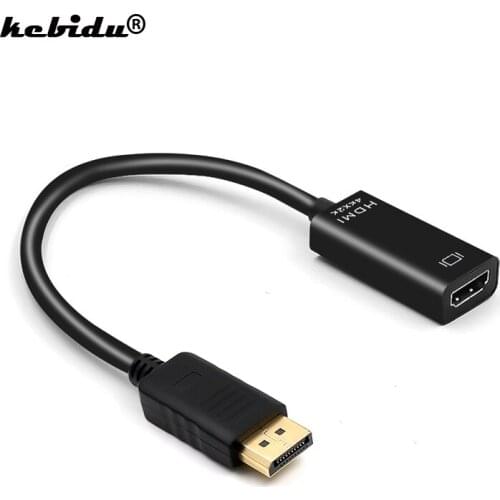 Kebidu 1080P 4K Displayport DP to HDMI-compatible Adapter Display Port Cable Converter For PC Laptop to HDMI-compatible Adapter