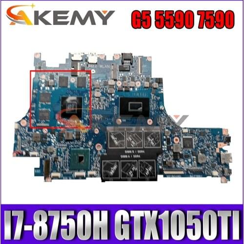 Akemy Brand NEW I7-8750H GTX1050TI FOR Dell G5 5590 7590 Laptop Motherboard VULCAN17_N17P CN-0W7TYP W7TYP Mainboard 100%Tested