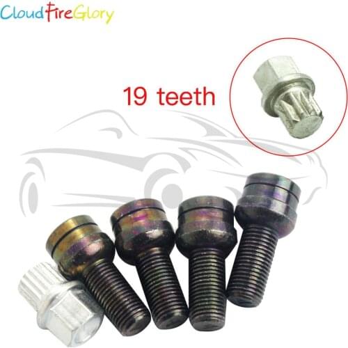 CloudFireGlory For VW Golf Jetta Passat Audi A4 A6 A8 TT x5 Set Anti-theft Wheel Screw Bolt Lock Nut Key Adapter 8D0601139F 007