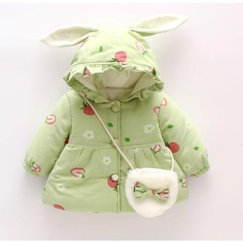 Toddler Baby Girls Winter Jackets For Girl Hooded Outerwear Coat Children Thick Warm Jacket Baby Girls Clothes Infant Clothing