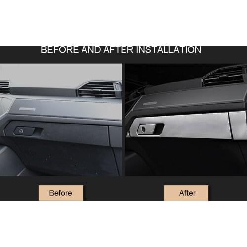 For Audi Q3 2019 2020 Interior Glove Box Handle Decoration Cover Trim Car Styling