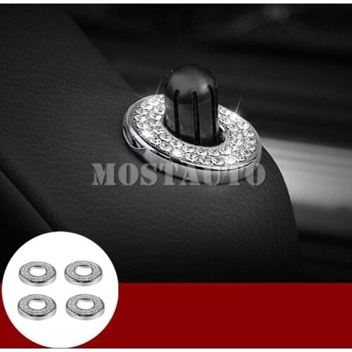For Benz C Class W205 S205 Rhinestone Style Car Door Lock Pin Cover Trim 2014-2018 4pcs Car Accessories Interior Car Trim