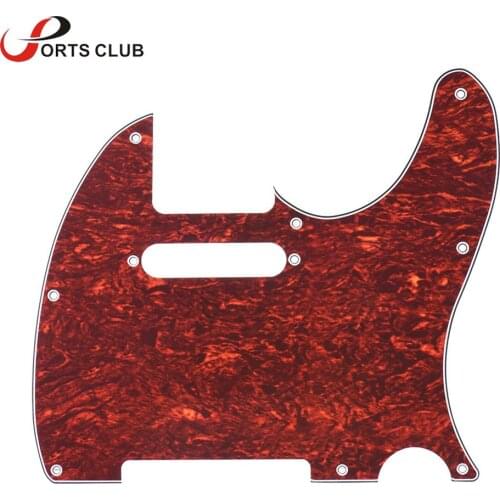 Guitar Pickguard Pick Guard 4Ply for Standard Modern Style Electric Guitar Tortoise Shell Red