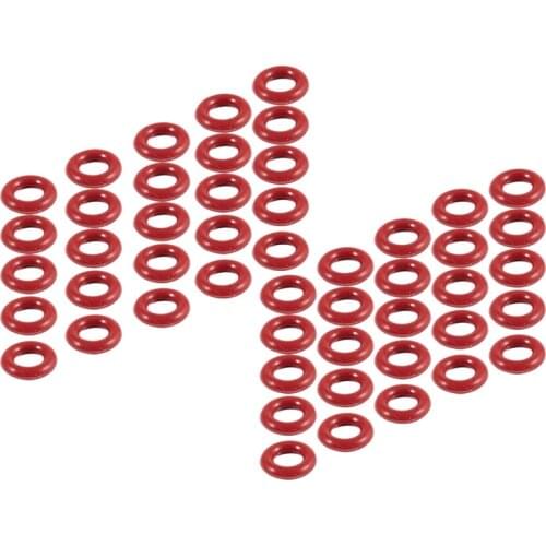 Hot 50 Pcs 10mm OD 2.5mm Thickness Silicone O Ring Oil seal gasketet Ring Dark Red
