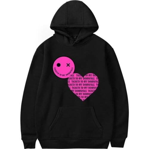 Fashion Harajuku Face Smiley Love Men Women Long Sleeve Sports Hip Hop Hipster Hoodies Sweatshirts Pullover White Black Tops 4XL