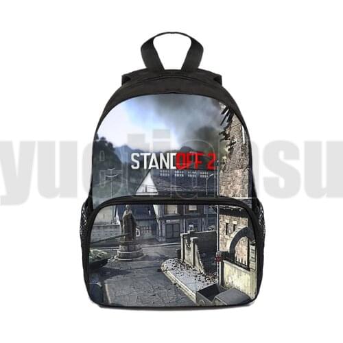 Fashion Shooting Game 3D Anime Standoff 2 Backpack Children Bag Kids 12/16 Inch Kindergarten Back To School Mini Backpack Men