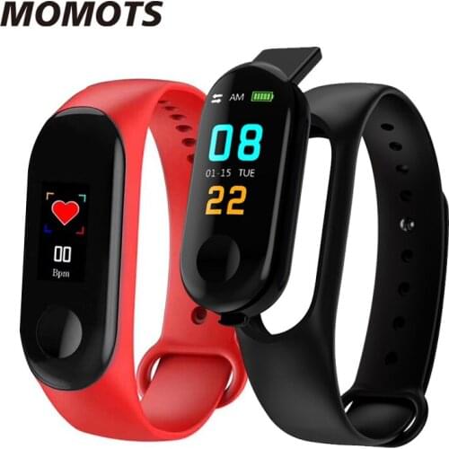 MOMOTS M3 Men Women Smart Band Pedometer Activity Tracker Blood Pressure Monitor Waterproof Smart Watch Message Call Reminde