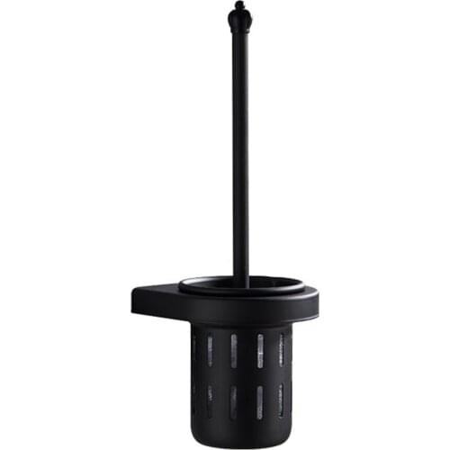 Toilet Brush With Holder Set Wall Mounted Bathroom Toilet Cleaning Brush Set Bathroom Space Aluminum Toilet Brush Set